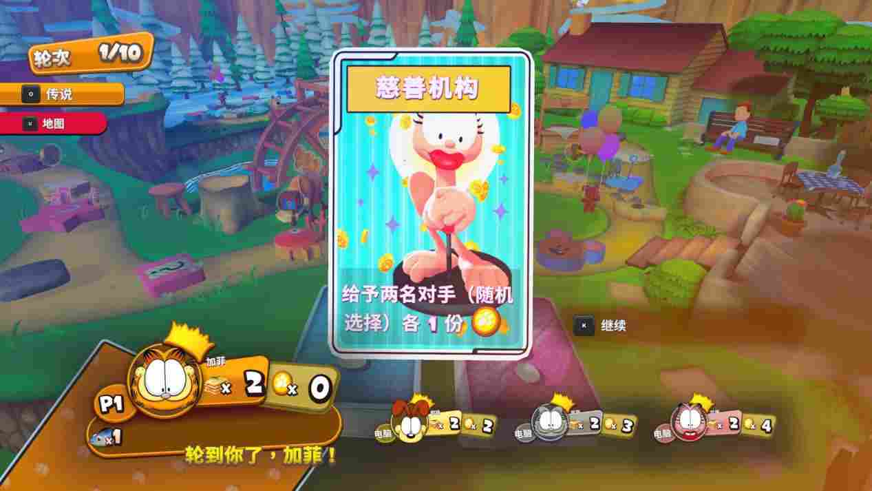 《加菲猫千层面派对》评测：强手棋加小游戏，我觉得不行