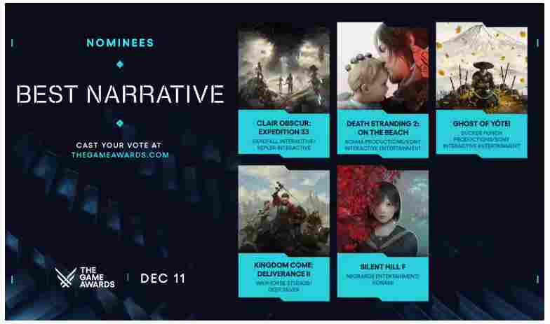 TGA 2025年度游戏获奖名单：《光与影：33号远征队》独揽9项大奖截图