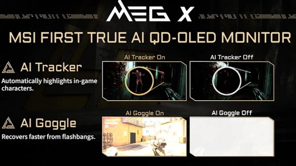 新AI硬件外挂?微星CES上展出可降低闪光弹影响显示器