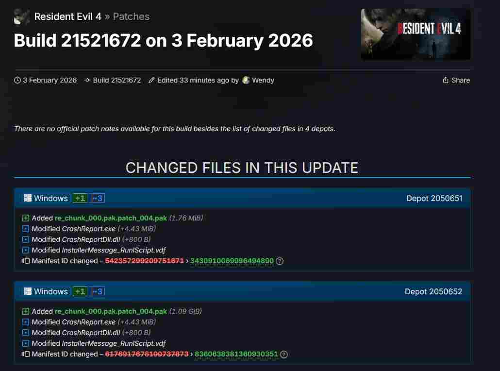 预热《生化危机9》？曝卡普空将移除《生化危机4：重制版》D加密