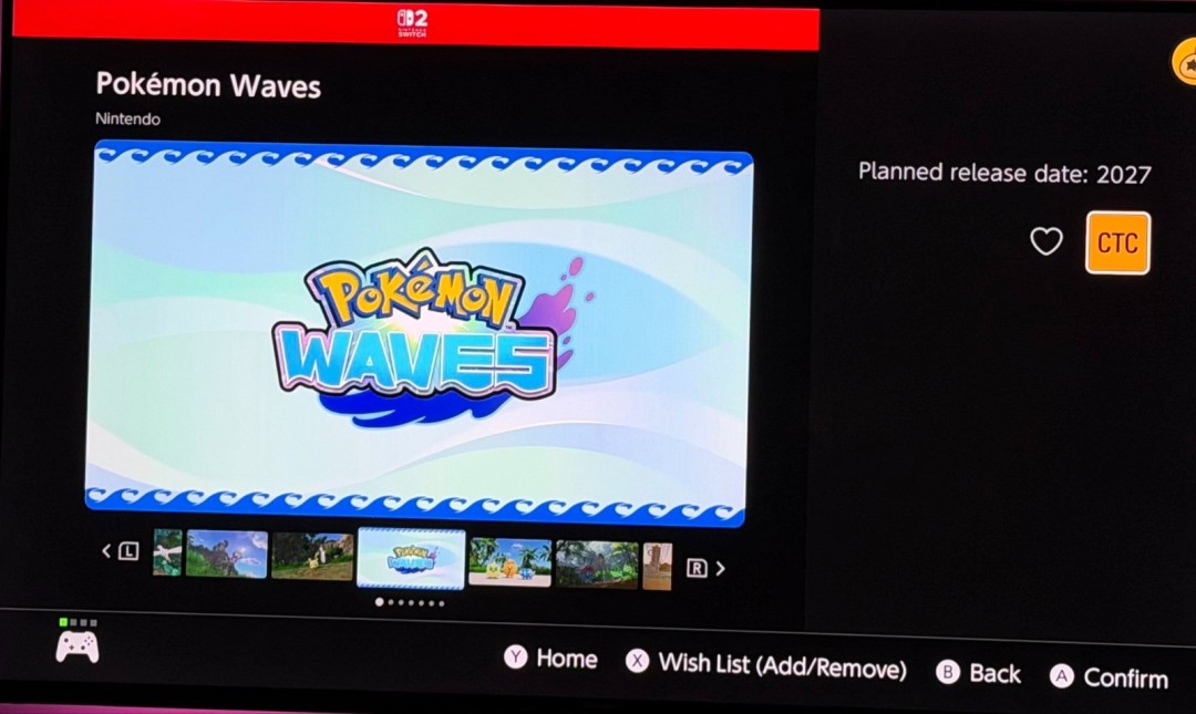 心愿单已开?《宝可梦 风/波》多国eShop页面曝光